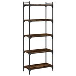 vidaXL Bibliothèque 5 niveaux chêne fumé 60x30x154cm bois d'ingénierie