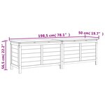 vidaXL Boîte de rangement de jardin blanc bois massif de sapin