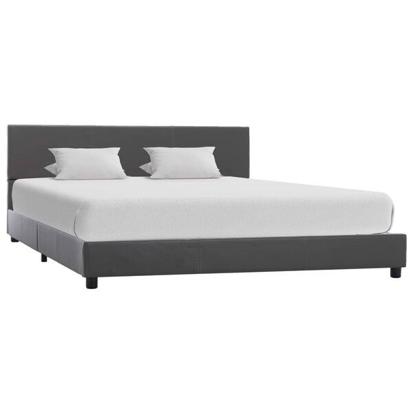 vidaXL Cadre de lit Gris Similicuir 120 x 200 cm