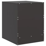 vidaXL Table de chevet noir 34 5x39x44 cm acier