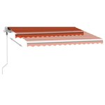 vidaXL Auvent automatique capteur de vent/LED 350x250 cm Orange/marron
