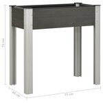vidaXL Lit surélevé de jardin 75x40x75 cm WPC Gris
