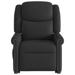 vidaXL Fauteuil inclinable électrique noir brillant similicuir
