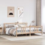 vidaXL Cadre de lit avec tête de lit sans matelas 180x200 cm