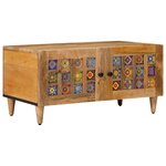 vidaXL Table basse Naturel 80 x 50 x 40 cm Bois de mangue massif