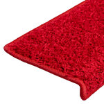 vidaXL Tapis d'escalier 20 pièces 65 x 21 x 4 cm Bordure rectangulaire rouge