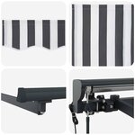 vidaXL Auvent Rétractable Anthracite et blanc 500x300 cm tissu