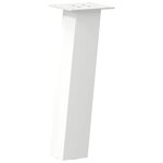 vidaXL Pieds de table basse 4 pièces Blanc 30 cm Acier