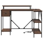 vidaXL Bureau Chêne marron 120 x 79 x 86.5 cm Bois d'ingénierie