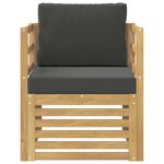 vidaXL Canapé d’extérieur Polyester Blanc et anthracite