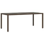vidaXL Ensemble de bistro de jardin 7 Pièces coussins marron poly rotin