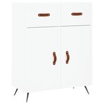 vidaXL Buffet haut Blanc 69 5x34x180 cm Bois d'ingénierie