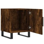 vidaXL Tables de chevet 2 Pièces chêne fumé 40x40x50 cm bois d'ingénierie
