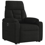 vidaXL Fauteuil inclinable électrique noir tissu microfibre