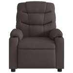 vidaXL Fauteuil inclinable Marron foncé Tissu