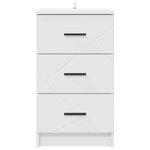 vidaXL Cabinet de chevet Blanc 38 x 38 x 66 cm Bois d'ingénierie
