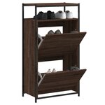 vidaXL Armoire à chaussures chêne marron 60x34x112cm bois d'ingénierie