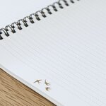 Carnet spirales et lignes - Les hirondelles en vol - Blanc