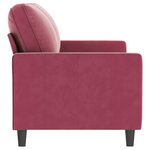vidaXL Canapé à 2 places Rouge bordeaux 140 cm Velours