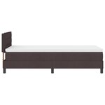 vidaXL Lit Box Spring avec Matelas & LED Marron Foncé 80x200 cm Tissu