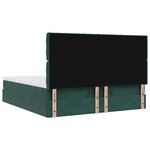VidaXL Cadre de lit ottoman avec matelas vert foncé 180x200cm velours