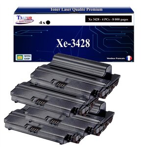 T3AZUR -4x Toners compatibles avec Xerox Phaser 3428  3428D  3428DN - Noir