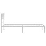 vidaXL Cadre de lit métal sans matelas avec tête de lit blanc 75x190cm