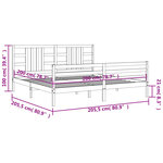 vidaXL Cadre de lit sans matelas 200x200 cm bois massif