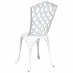 vidaXL Chaise de jardin 2 Pièces Blanc 55 x 56 5 x 91cm Aluminium