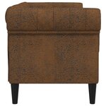 vidaXL Canapé Chesterfield 2 places marron tissu