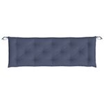 vidaXL Coussins de banc de jardin lot de 2 bleu marine 150x50x7 cm