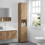 vidaXL Ensemble d'armoire de salle de bain TULUM Chêne artisanal