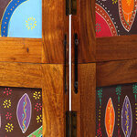 vidaXL Paravent Marron 105 x 180 cm Bois d'acacia massif