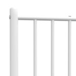 vidaXL Tête de lit de remplacement métal blanc 100 cm