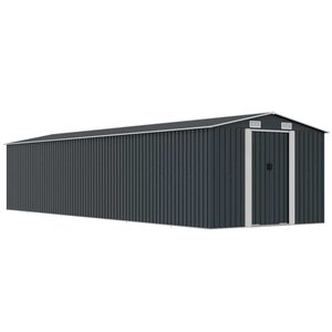vidaXL Abri de jardin Anthracite 257x990x181 cm Acier galvanisé