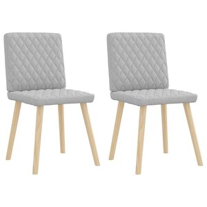vidaXL Chaises à manger lot de 2 gris nuage tissu