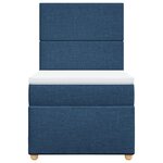vidaXL Sommier à lattes de lit avec matelas Bleu 90x190 cm Tissu