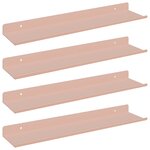 vidaXL Étagère flottante 4 pc Rose 40 x 8 5 x 2 5 cm Acier
