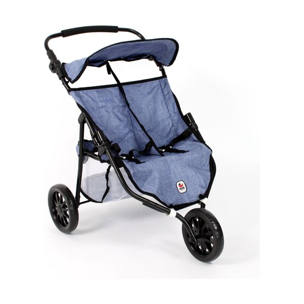 Bayer Chic 2000 697-50 - Poussette de jogging moderne à 3 roues pour poupées