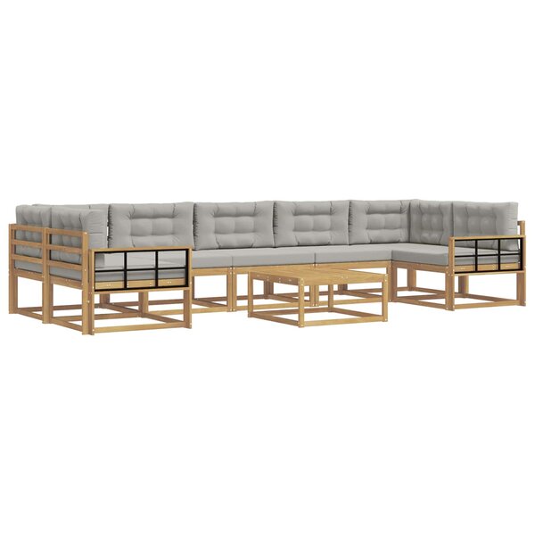 vidaXL Ensemble de canapés d'extérieur 6 pc Blanc et gris clair