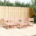 vidaXL Salon de jardin 6 Pièces bois massif douglas