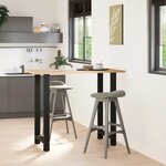 vidaXL Pieds de table de bar Noir 2 pièces 60 x (110-111) cm Acier