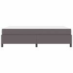 vidaXL Cadre de lit avec matelas Gris 140 x 190 cm tissu