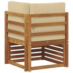 vidaXL Canapé d'angle extérieur Bois d'Acacia Massif Naturel