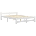 vidaXL Cadre de lit sans matelas blanc bois de pin massif 140x200 cm