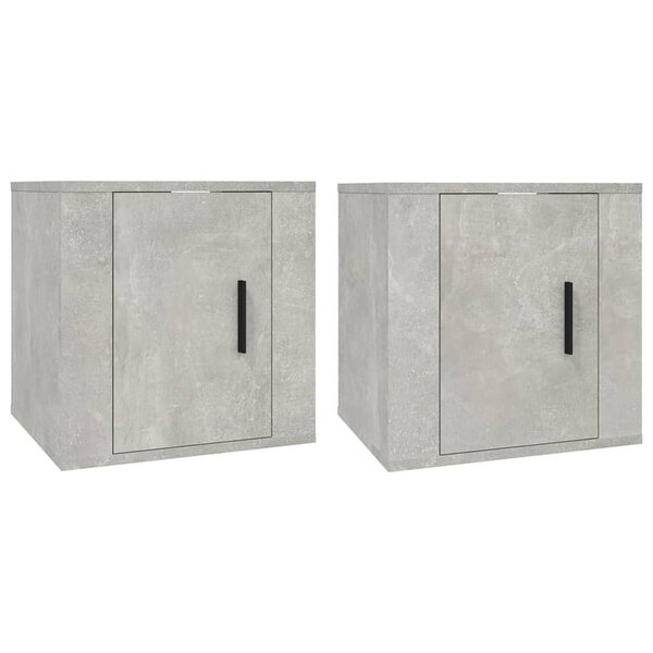 vidaXL Meubles TV muraux 2 Pièces Gris béton 40x34 5x40 cm