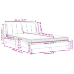vidaXL Lit avec matelas gris 120x200 cm similicuir