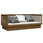 vidaXL Lit de jour sans matelas marron miel 100x200 cm bois pin massif