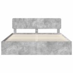 vidaXL Cadre de lit avec tête de lit Béton 180 x 200 cm Pin massif