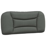 vidaXL Cadre de lit avec lumières LED gris foncé 90x190 cm tissu
